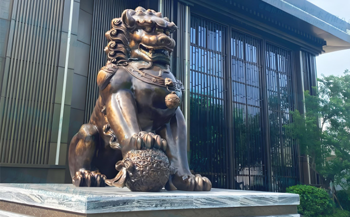 定制銅天安門獅子雕塑，致敬中華文化