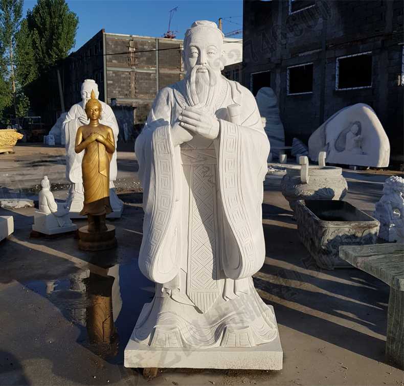 石雕孔子像，大理石孔子像，校園孔子雕像