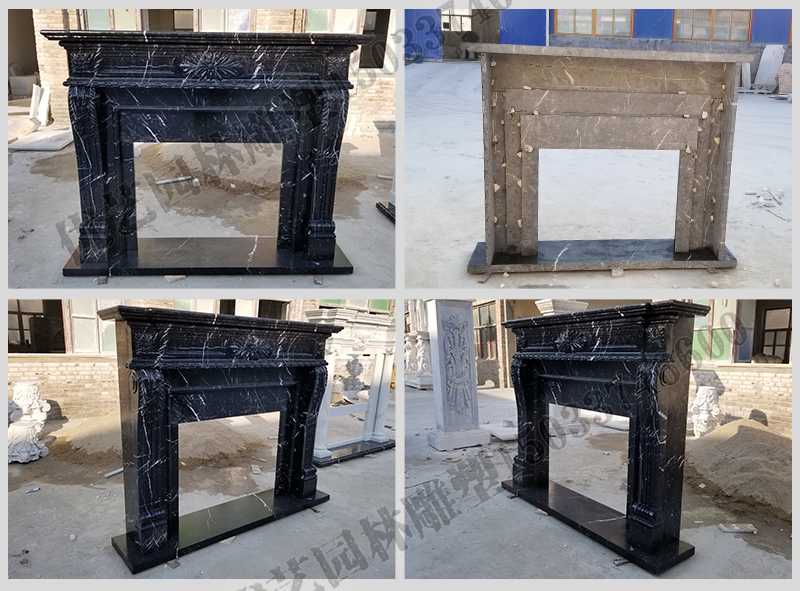 石雕壁爐架廠家，石雕壁爐架工廠，定制石雕壁爐架