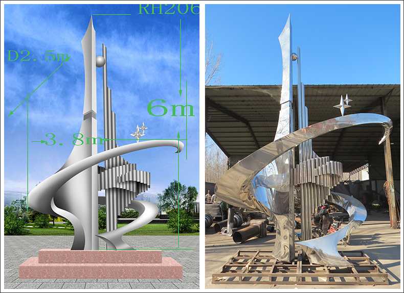 大型不銹鋼雕塑，不銹鋼雕塑廠家，室外大型景觀雕塑