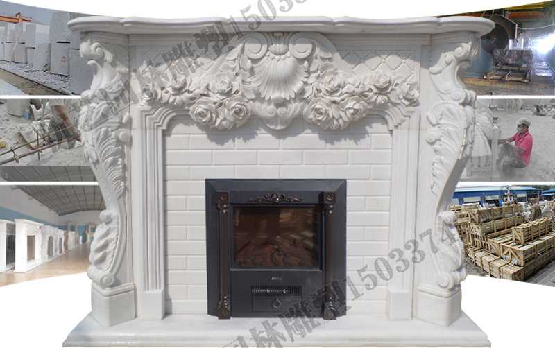 石雕壁爐架制作，石雕壁爐架制作流程，石雕壁爐架工廠